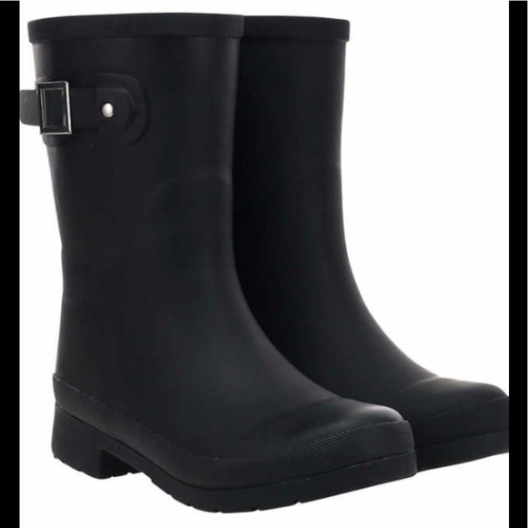 Chooka Rain Boots, Mid Height, Faux Fur, Black - Picture 2 of 10